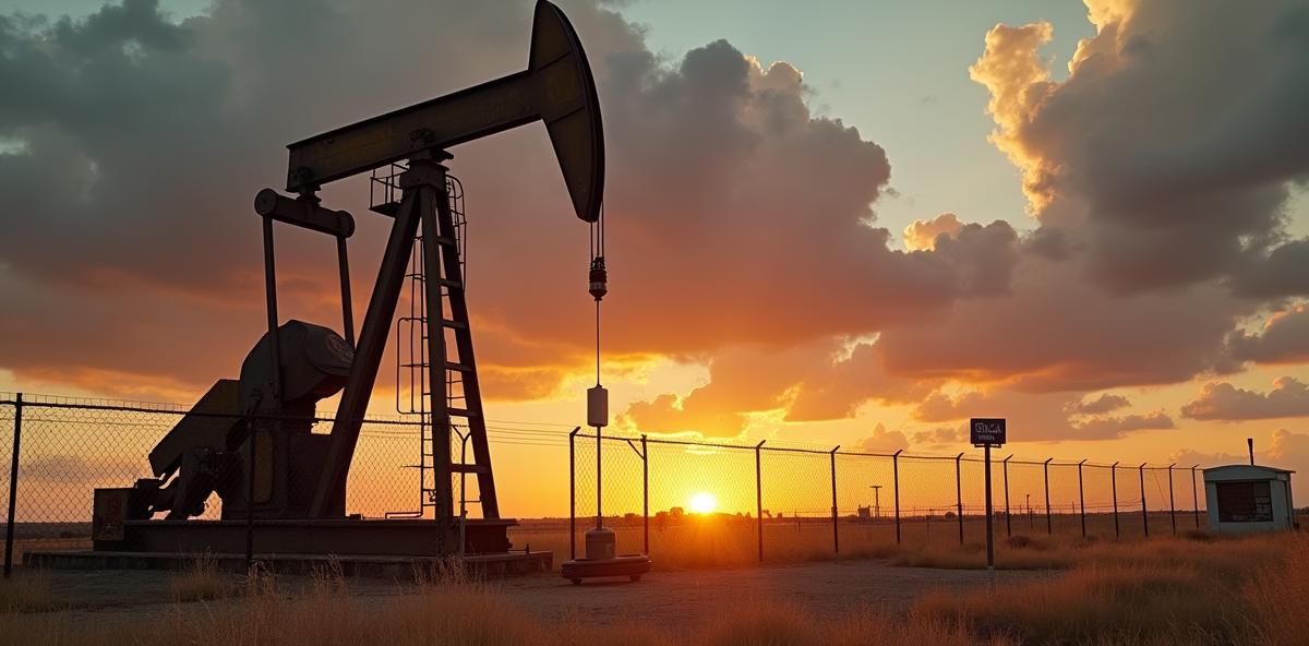 Texas oil field with security